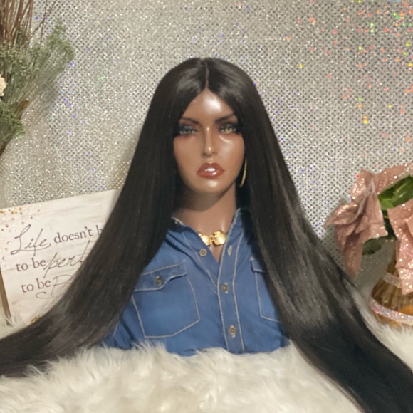 🔥New 28” Sexy Maya Frontal Closure T-Part Premium Human Hair Blend Wig🔥 - Picture 5 of 12